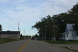 Looking east at downtown Tonet