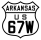 U.S. Highway 67W marker