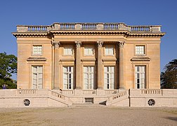 Neoclassical architecture: The west facade of the Petit Trianon (Versailles), 1764, by Ange-Jacques Gabriel
