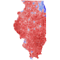 2022 Illinois gubernatorial election results map by Township