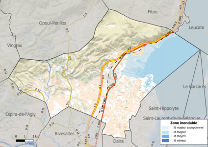 Carte des zones inondables.