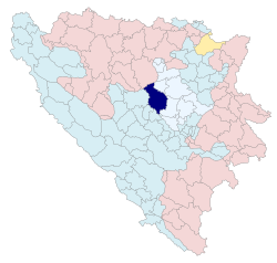 Location within Bosnia and Herzegovina