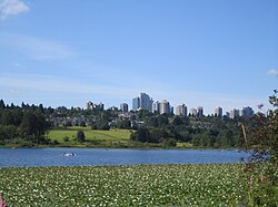 Metrotown Burnaby from Deer Lake