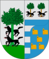 A coat of arms of the town of Busturia (Basque Country, Spain)