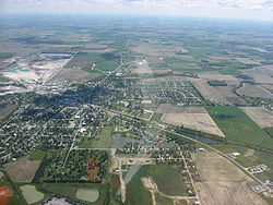 Aerial view of Carey