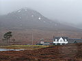 Corrour Station - used to illustrate article on Leum Uilleim (the mountain behind).