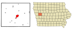 Location of Denison, Iowa