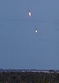 Double return of Falcon Heavy test flight boosters