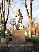 Monumento a poeta polacco Michał Kajka.