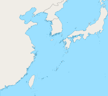 東引島の位置（東シナ海内）