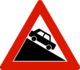 Norway steep grade sign.