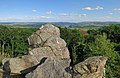 Felsformation auf dem Gipfel mit Blick nach Süden