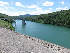 Upstream view from Gathright Dam in 2016