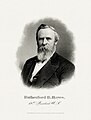 Image 7 Rutherford B. Hayes Engraving: Bureau of Engraving and Printing; restoration: Andrew Shiva Rutherford B. Hayes (1822–1893) was an American soldier and politician who was elected the 19th President of the United States, serving from 1877 to 1881. The election, at the end of the Reconstruction Era, was highly contentious and he was declared the winner through the Compromise of 1877. As president he ended Army support for Republican state governments in the South, promoted civil service reform, and attempted to reconcile the divisions left over from the Civil War and Reconstruction. More selected pictures