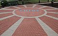 A walking path at the IBM Poughkeepsie site, with the word "THINK"