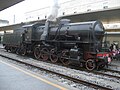 La locomotiva a vapore gr. 741-120 presso la stazione di Firenze Santa Maria Novella dopo aver prestato servizio alla testa di un treno storico