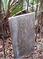 Cemetery headstone worn by age