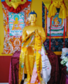 Statue of Maitreya Buddha at Thubten Kunga Ling Buddhist center, South Florida