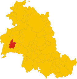 Position of Panicale within the Province of Perugia
