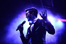 Cohen performing in 2018