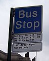 A typical PAT transit bus sign.
