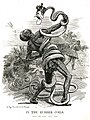 Image 21A 1906 British Punch cartoon depicting Leopold II as a rubber vine entangling a Congolese man (from History of Belgium)
