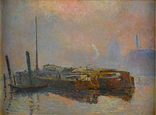 Robert Antoine Pinchon, Péniche dans la brume, before 1909, Musée des Beaux-Arts de Rouen