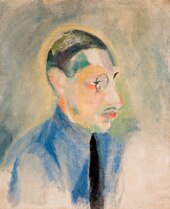 Painting of Stravinsky's profile