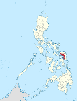 Mapa han Pilipinas nagpapakita han kinahimtangan han Samar