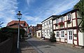 Medieval town wall (left) in Petristraße