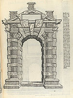 Serlio, rusticated doorway with columns, 1537