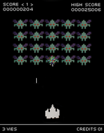 Reproduction de l'interface de Space Invaders.