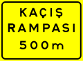 Kaçış rampası 500 m (B-55c)