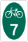 North Carolina Bicycle Route 7 marker