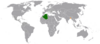 Location map for Algeria and Bangladesh.