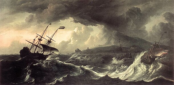 Tempête sur une côte montagneuse, 1670-1675 Musée Old Masters, Bruxelles