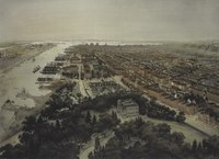 Panorama d'Hoboken, depuis le Stevens Institute (vers 1890)