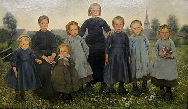 Léon Frédéric, Les Âges du paysans, les fillettes (1885).