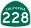 State Route 228 marker