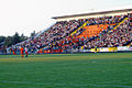 Shakhtar Donetsk and their supporter at the stadium in Chernihiv