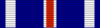 A blue ribbon with a while column at either end, and a red column in the middle bordered by white.