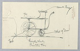 Design for Serving Table on Wheels, 1900–05