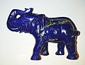 Elephant carved from lapis lazuli. Length 7 cm.