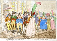 High Change in Bond-Street, a Regency cartoon by James Gillray