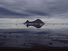 Photograph showing the Humps Island as seen from the Naze Peninsula on James Ross Island.