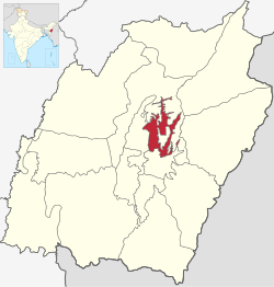 東因帕爾縣（紅色）在曼尼普爾邦的位置