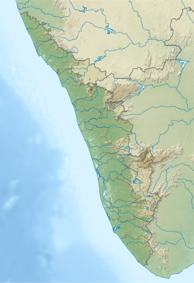 Map showing the location of Thattekkad Bird Sanctuary തട്ടേക്കാട് പക്ഷി സങ്കേതം