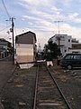 西御坊駅から見た日高川方面（2005年10月）