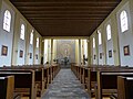 Kreuzwertheim, katholische Kirche Heilig Kreuz, Innenansicht mit Blick zum Altar