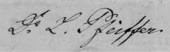 signature de Ludwig Karl Georg Pfeiffer